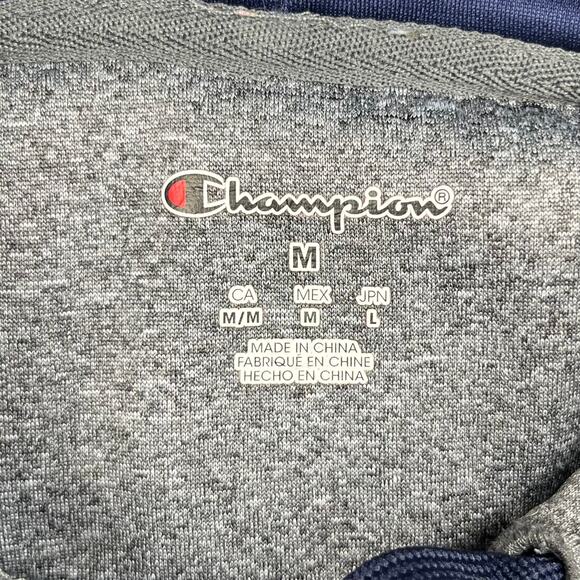 Notre Dame Fighting Irish Hoodie Sweatshirt Mens Medium Grey Drawstring Champion - Picture 3 of 9